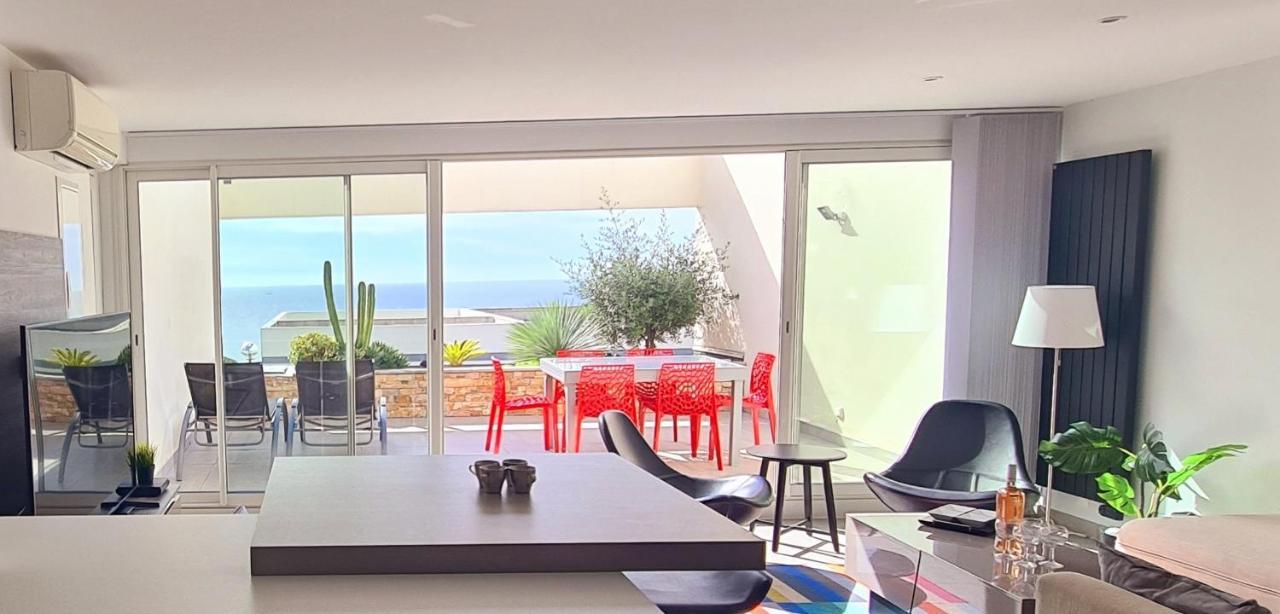 Magnifique Appartement Vue Mer - Grande Terrasse Et Piscine Bandol Exteriör bild