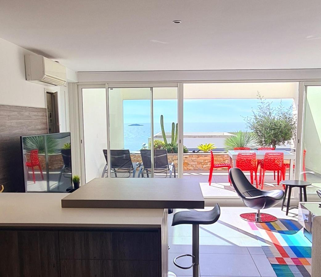 Magnifique Appartement Vue Mer - Grande Terrasse Et Piscine Bandol Exteriör bild